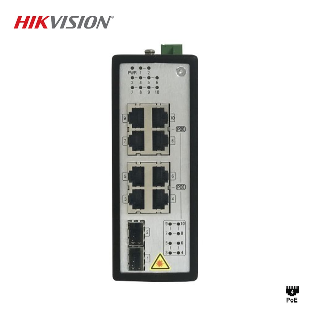 Hikvision DS-3T0510P 8 Port Gigabit Endüstriyel PoE Switch - Image 1